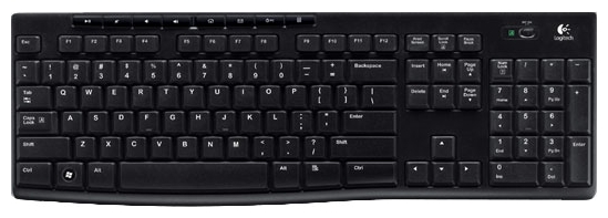 Клавиатура беспроводная Logitech Wireless Keyboard K270 Black USB